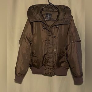 Vintage ‘90 Y2K Baby Phat Dark Brown Down Feathers Puffer Jacket Women’s M